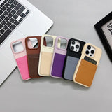 Contrast Color Premium PU Leather Card Holder Wallet Case For iPhone 15 14 13 12 series