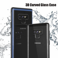 Galaxy Note 9 Case Soft Frame 3D Curved Tempered Glass Back Cover