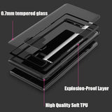 Galaxy Note 9 Case Soft Frame 3D Curved Tempered Glass Back Cover