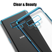 Luxury Laser Plating Soft Clear Back Cover For Samsung Note 9