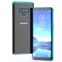 Luxury Laser Plating Soft Clear Back Cover For Samsung Note 9