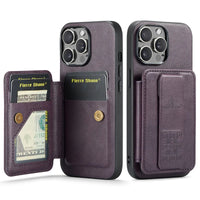 Magnetic Flip Card Slot Stand Wallet Kickstand PU Leather Case For iPhone 15 14 13 12 series