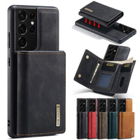 Magnetic Flip Leather Case with Detechable Wallet Card For Samsung Galaxy S23 S22 S21 Ultra Plus