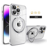 Magnetic For Magsafe Ring Stand Luxury Lens Protector Clear Soft Case For iPhone 14 13 12 series