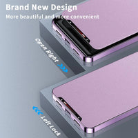 Magnetic Metal Side Frosted Back Case with Lens Protection for Samsung Galaxy S24 S23 S22 Ultra