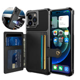 Magnetic Cards Slot Wallet Leather Case for iPhone 15 14 13 12 series