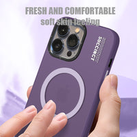 Magnetic TPU Frame Frosted Case For iPhone 14 13 12 series