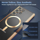 Magnetic MagSafe Clear Silicone TPU Case For Samsung S24 S23 S22 S21 Ultra Plus