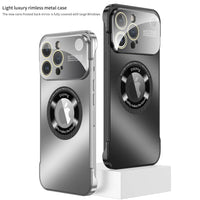 Magsafe Magnetic Aluminum Metal Lens Protection Rimless Case For iPhone 15 14 13 series