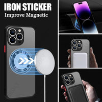 Magsafe Matte Translucent Acrylic Shockproof Case For iPhone 14 13 12 series
