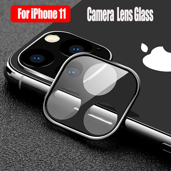 Back Camera Lens Tempered Glass Protector with Metal Frame for iPhone 11 Pro Max