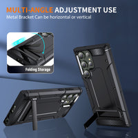 Metal Kickstand Shockproof Armor TPU Case for Samsung Galaxy S23 S22 S21 Ultra Plus