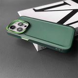 Metal Lens Frame Shockproof Soft Silicone Matte Case For iPhone 14 13 12 series