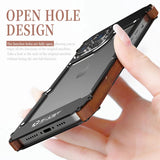 Metal Iron Wood Border Case For iPhone 14 13 12 series