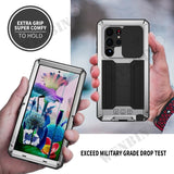 Military Full-Body Rugged Case With Built-in Kickstand and Slide Camera Protective For Samsung S23 S22 S21 series