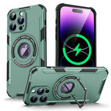 Magsafe Magnetic Wireless Charge Military Premium Hard Armor Case With KickStand for iPhone 15 14 13 12 series