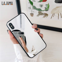 Mirror Tempered Glass Case for iPhone X 8 7 6 Plus