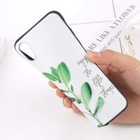 Palm Leaf Flower Phone Case For iphone X 8 7 6 6s Plus