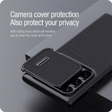 Thin & Light Textured Spring Nylon Fiber With Slide Camera Protection Case For Samsung Galaxy S23 series