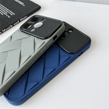 Braided Mesh Woven Grid Soft TPU Shockproof Case With Lens Protection for iPhone 15 14 13 12 series