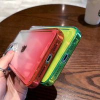 Transparent Gradient Shockproof Cases for iPhone 14 13 12 series