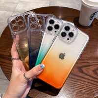 Transparent Gradient Shockproof Cases for iPhone 14 13 12 series