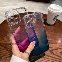 Transparent Gradient Shockproof Cases for iPhone 14 13 12 series