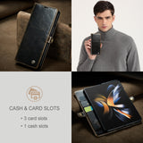 Non Slip Folding Leather Card Slot Case for Samsung Galaxy Z Fold 4 3
