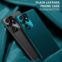 Plain Leather Case for Samsung Galaxy S23 S22 S21 series