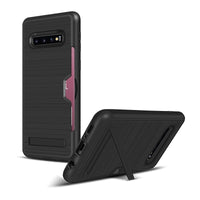 Card Slot Holder Kickstand Dirt-resistant Anti-knock Case for Samsung Galaxy S10 S9 S8