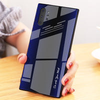 Sofe TPU Bumper Tempered Glass Case For Samsung Note 8 9 10 Pro S 8 9 10 10 Plus 10e A50 A70