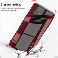 Sofe TPU Bumper Tempered Glass Case For Samsung Note 8 9 10 Pro S 8 9 10 10 Plus 10e A50 A70