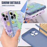 Oil Painting Flower Silicone Case For Samsung S23 S22 S21 Ultra Plus