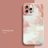 Oil Painting Flower Shockproof Matte Soft Silicone Case For iPhone 14 13 12 series