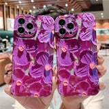 Retro Painting Flower Case For iPhone 14 series