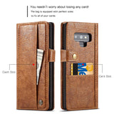 Leather Case Buttons Flip Leather Hold Card For Samsung Galaxy Note 9