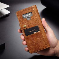 Leather Case Buttons Flip Leather Hold Card For Samsung Galaxy Note 9