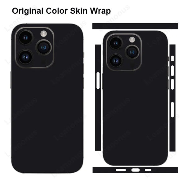 3M Wrap Sticker Solid Color Edges Film Cover for iPhone 15 14 13 12 series