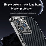 Luxury MagSafe Carbon Fiber Case for iPhone 14 13 12 series