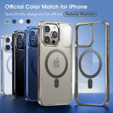 Matte Glossy Color Magnetic Wireless Magnet RingTransparent Armor Hard Case for iPhone 15 14 13 case