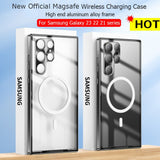 Ultra Thin Alloy Frosted Magnetic Charging Case For Samsung Galaxy S23 S22 S21 Ultra Plus