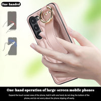 PU Leather Ring Shockproof Cases With Wrist Strap Holder for Samsung Galaxy S23 S22 Ultra Plus