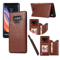 Leather Wallet Card Pocket Phone Cover Case For Samsung Galaxy Note 9 Note 8 S9 S9 Plus
