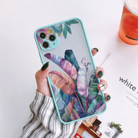 Palm Tree Leaves Plant Flower Shockproof Case for iPhone 14 13 12 series