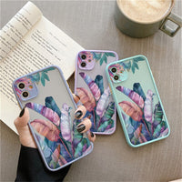 Palm Tree Leaves Plant Flower Shockproof Case for iPhone 14 13 12 series