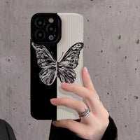 Patchwork Butterfly Pattern Shockproof Lens Protection Soft Silicone Case For iPhone 14 13 12 series