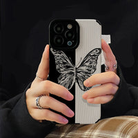 Patchwork Butterfly Pattern Shockproof Lens Protection Soft Silicone Case For iPhone 14 13 12 series
