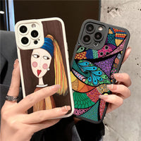 Picasso Abstract Art Painting Soft Silicone Case For iPhone 14 13 12 series