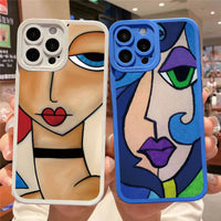 Picasso Abstract Art Painting Soft Silicone Case For iPhone 14 13 12 series