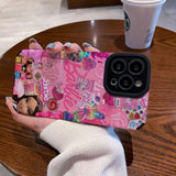 Pink Barbie Girls Soft Case for iPhone 14 13 12 series